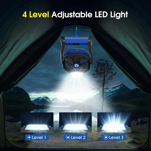 Portable Rechargeable Fan, 20000mAh Cordless Battery Powered Camping Fans