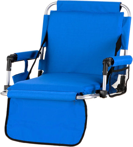 LET'S CAMP Folding Stadium Seat Bleacher Chair Portable Stadium Chair