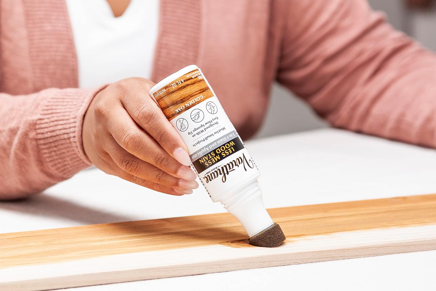 Varathane Less Mess Golden Oak Wood Stain & Applicator