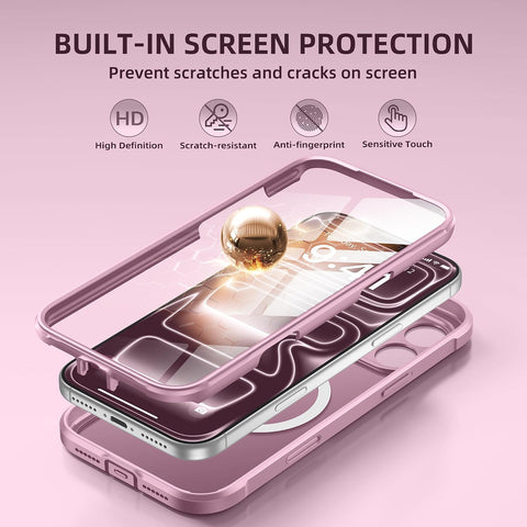 BERFY for iPhone 17 Pro Case, Compatible with MagSafe, Mauve