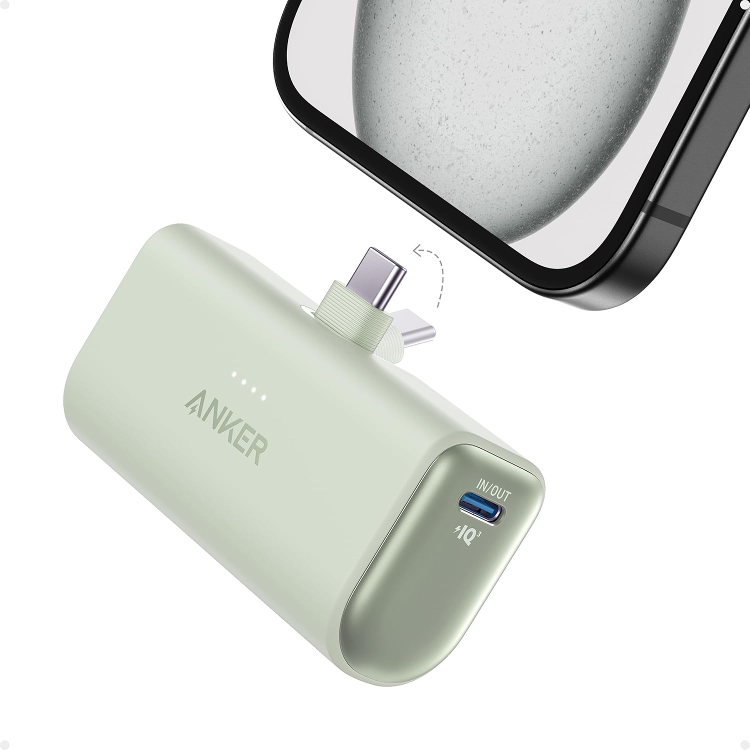Anker Nano Power Bank,5,000mAh Portable Charger, Built-in USB-C Connector