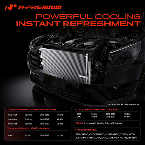 A-Premium Air Conditioning Condenser Compatible with Chevrolet & GMC