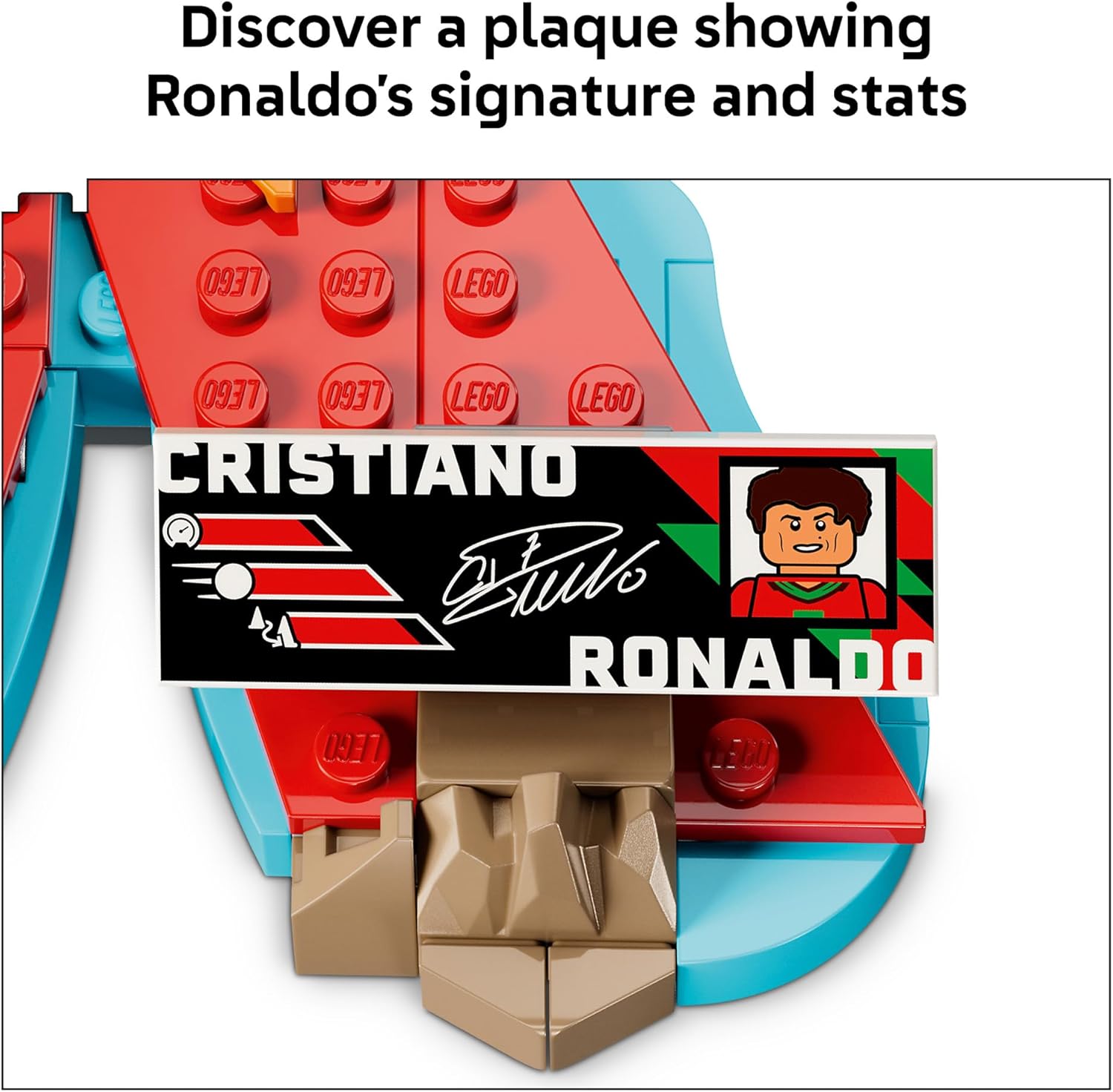LEGO Editions Cristiano Ronaldo – Soccer Highlights - Building Set for Boys & Girls, Ages 10+ - Collectible Soccer Gift with Plaque - Kids Bedroom or Shelf Decor - 43012