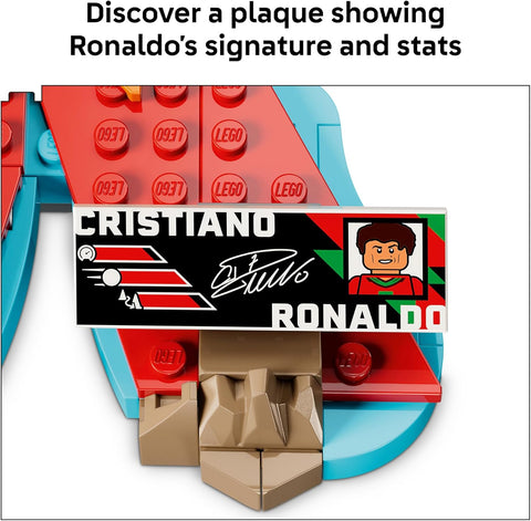 LEGO Editions Cristiano Ronaldo – Soccer Highlights - Building Set for Boys & Girls, Ages 10+ - Collectible Soccer Gift with Plaque - Kids Bedroom or Shelf Decor - 43012