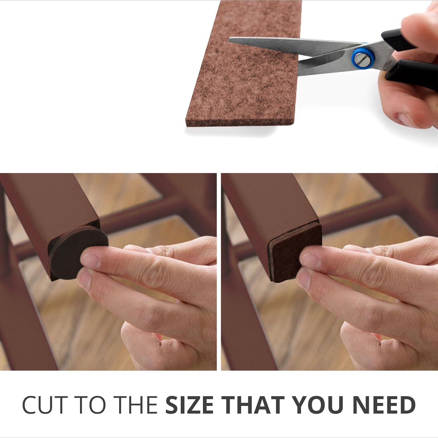 X-Protector Felt Furniture Pads - 20 PCS 6 x 1/2" - Premium Felt Strips