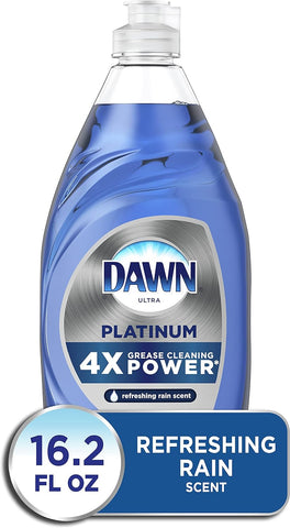Dawn Platinum Dishwashing Liquid Dish Soap, Refreshing Rain, 16.2 Fl Oz