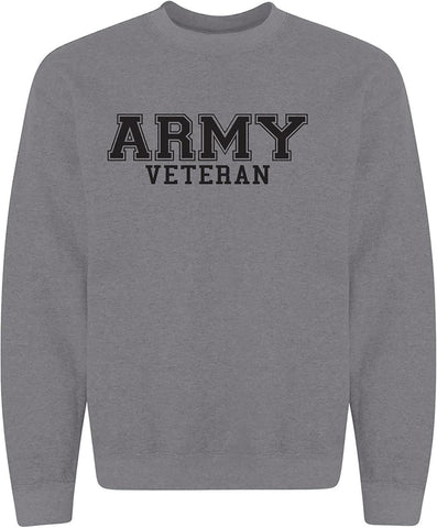 zerogravitee Army Veteran Black logo Military Style PT Crewneck Sweatshirt