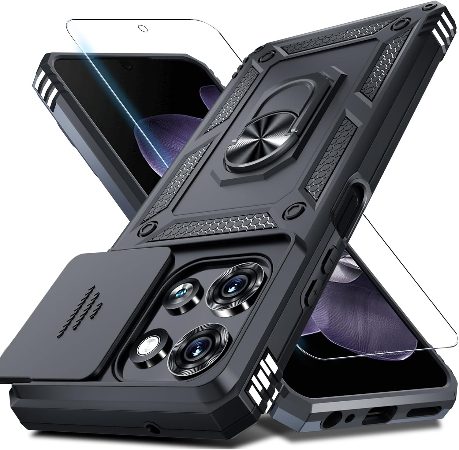 for Moto G 2026/2025 Case,Moto G Play 2026 Case Built in Slide Camera Cover