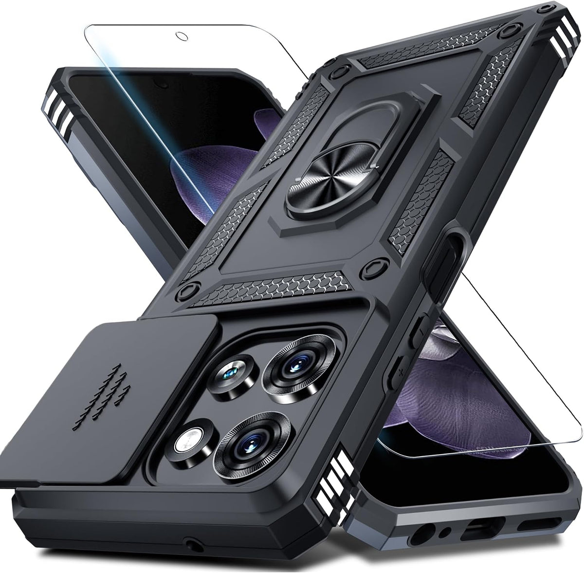 for Moto G 2026/2025 Case,Moto G Play 2026 Case Built in Slide Camera Cover