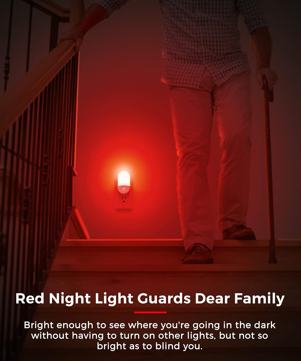 L LOHAS LED Red Night Light, Night Lights Plug into Wall[2 Pack]
