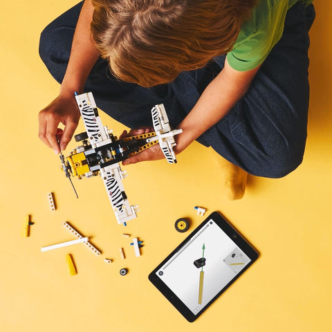 LEGO Technic Bush Plane Toy - Buildable Airplane Toy for Kids, Boys and Girls, Ages 8+ - Model Airplane Gift with Spinning Propeller, 4-Cylinder Piston Engine, and More - 42198