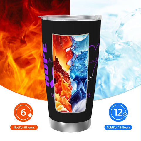 vrilu Hope For A Cure Lupus Awareness Tumbler Cup 20oz Double Wall Vacuum Insulated Coffee Cup