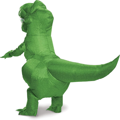 Rex Inflatable Costume for Kids, Official Disney Toy Story Inflatable T Rex Costume with Fan, Child Size Up to 7-8