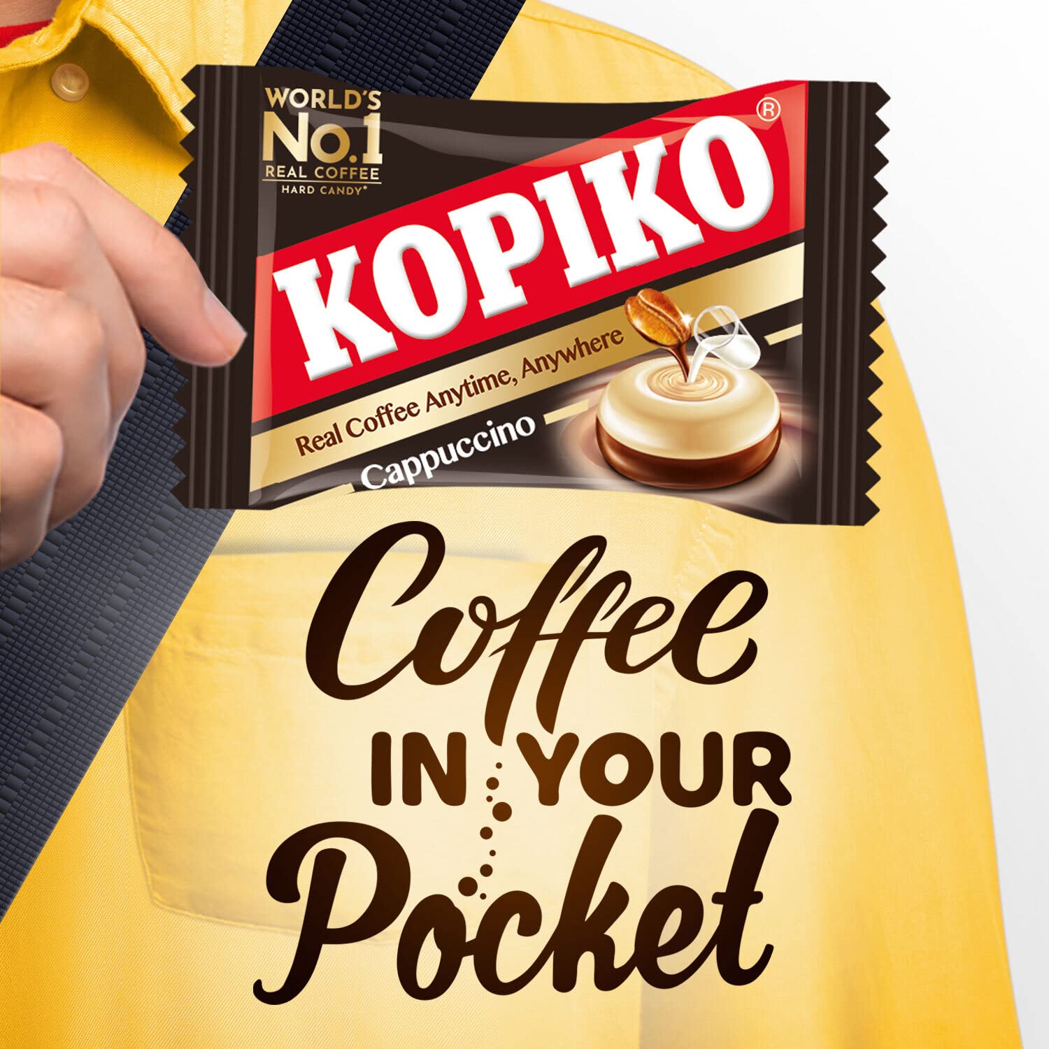 Kopiko Cappuccino Candy – Bold-Tasty Hard Candy from Indonesia with Real Coffee Extract – A Satisfying Boost for On-the-Go Energy (4.23oz)