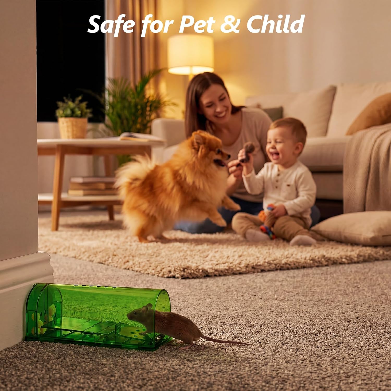 6 Pcs Humane Mouse Traps No Kill,Catch and Release Mouse Traps that Work,Live Mouse Trap Small Capture Cage,Reusable Mice Trap Catch for House & Outdoors