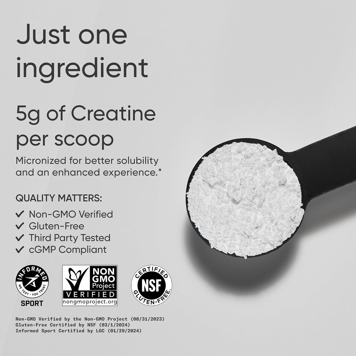 Sports Research® Creatine Monohydrate Powder 5g, Unflavored (100 Servings)
