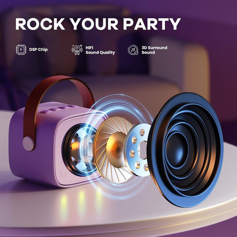 YLL Karaoke Machine for Kids,Birthday Gifts for Girls 3 4 5 6 7 8+Years Old