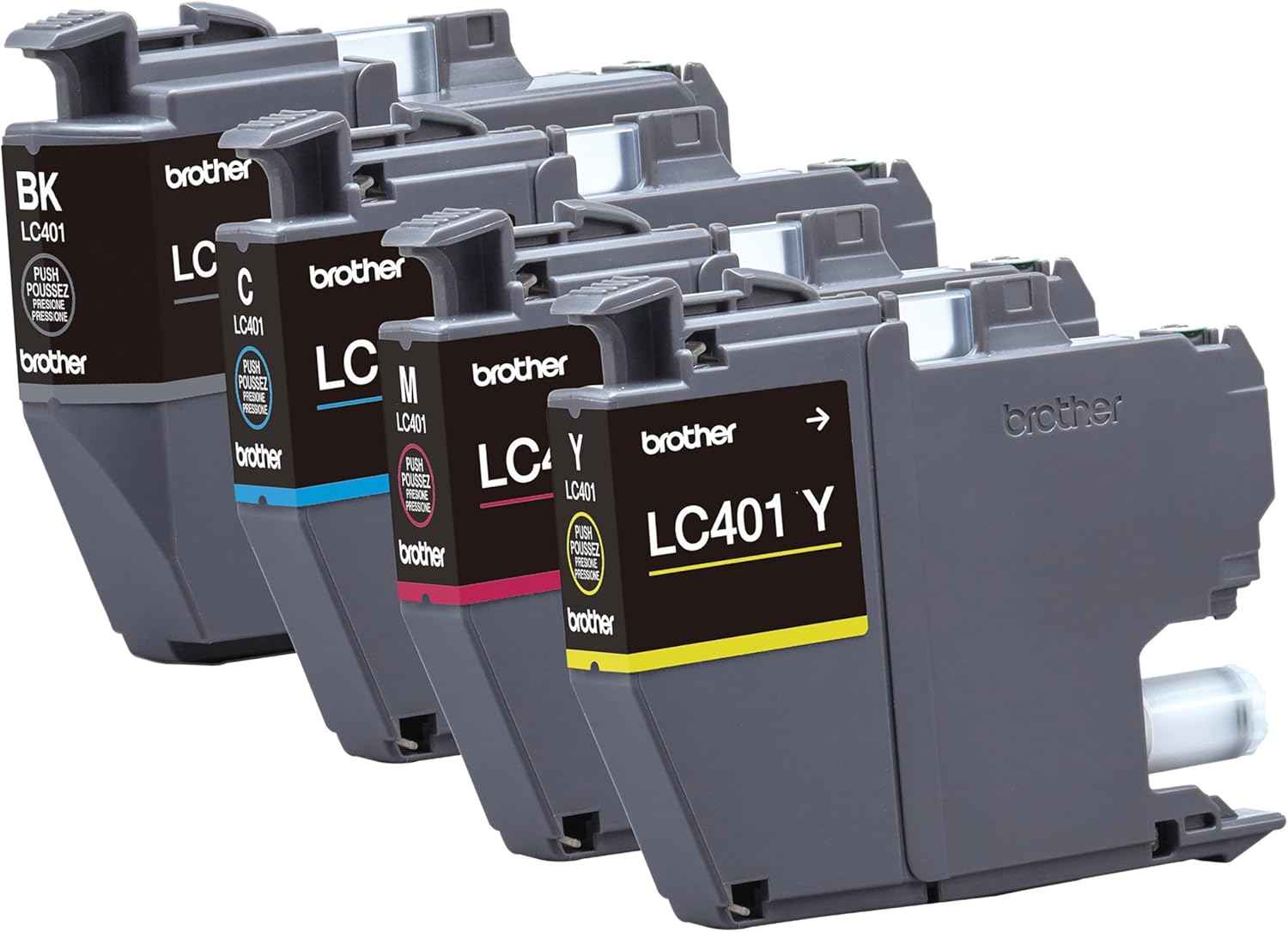 Brother Genuine LC4014PKS Standard Yield 4-Pack Ink Cartridges – Includes 1 Cartridge Each of Black, Cyan, Magenta and Yellow