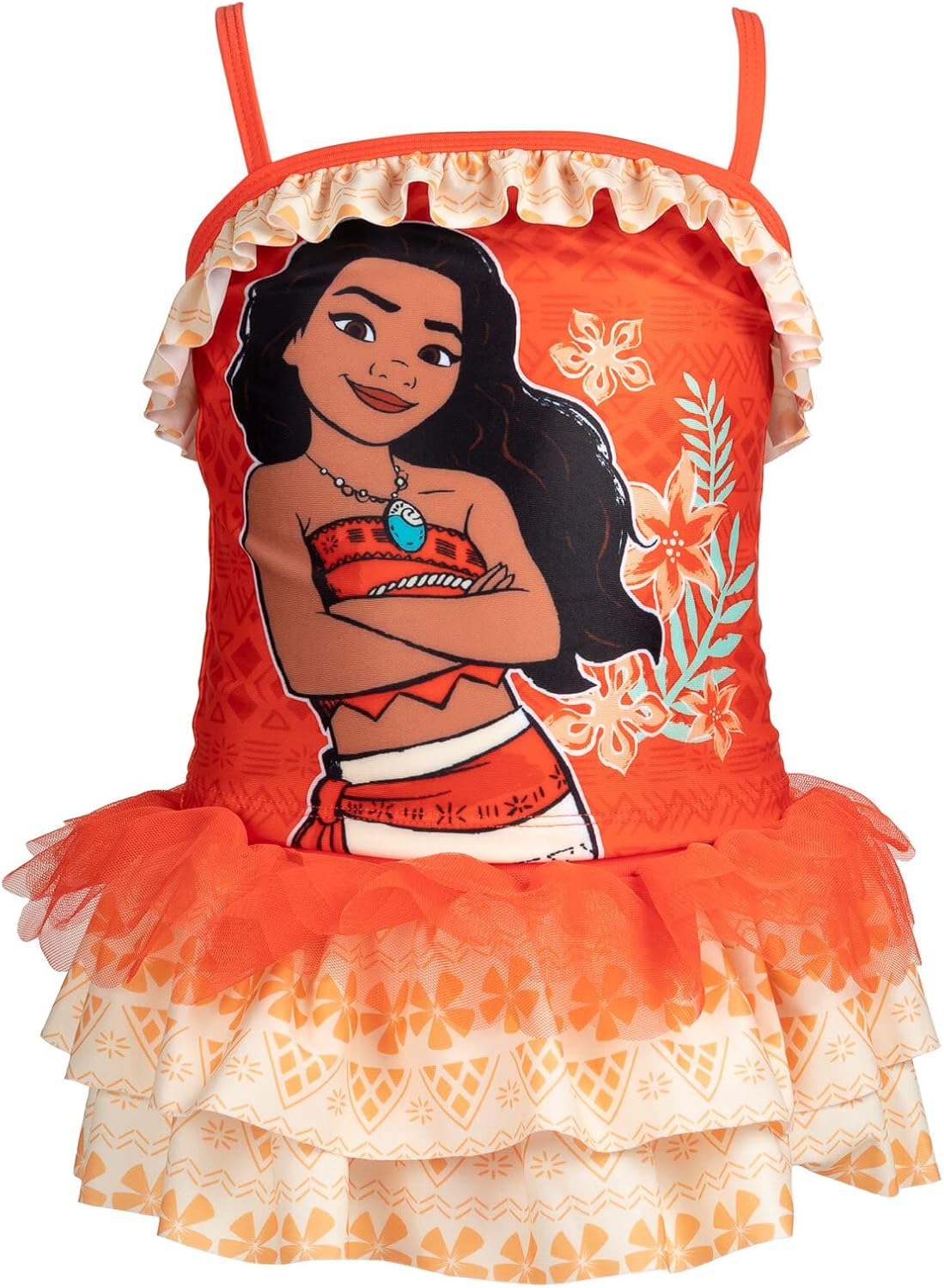 Disney Princess Girls UPF 50+ Tankini Top and Swim Skirt Swimsuit Set Toddler to Big Kid Sizes (2T - 10-12)