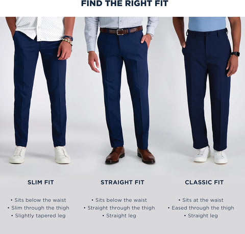 Haggar Men's Classic Fit Cool 18 Pro Pleated Golf Pant