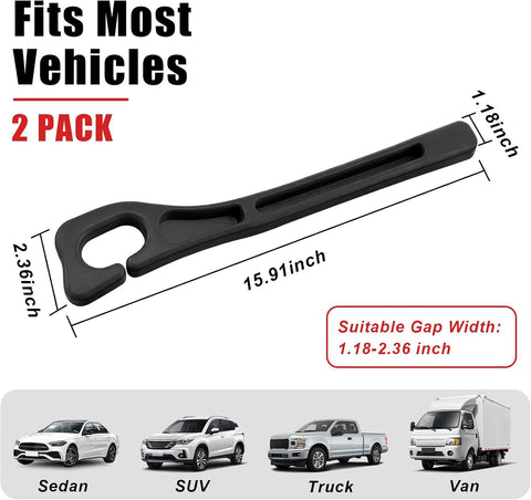 Car Seat Gap Filler Organizer 2 PCS Black Universal Seat Gap Plug Blocker Anti-Drop Console Catcher Phone Keys Storage for Car Truck SUV Auto Accessories Style1