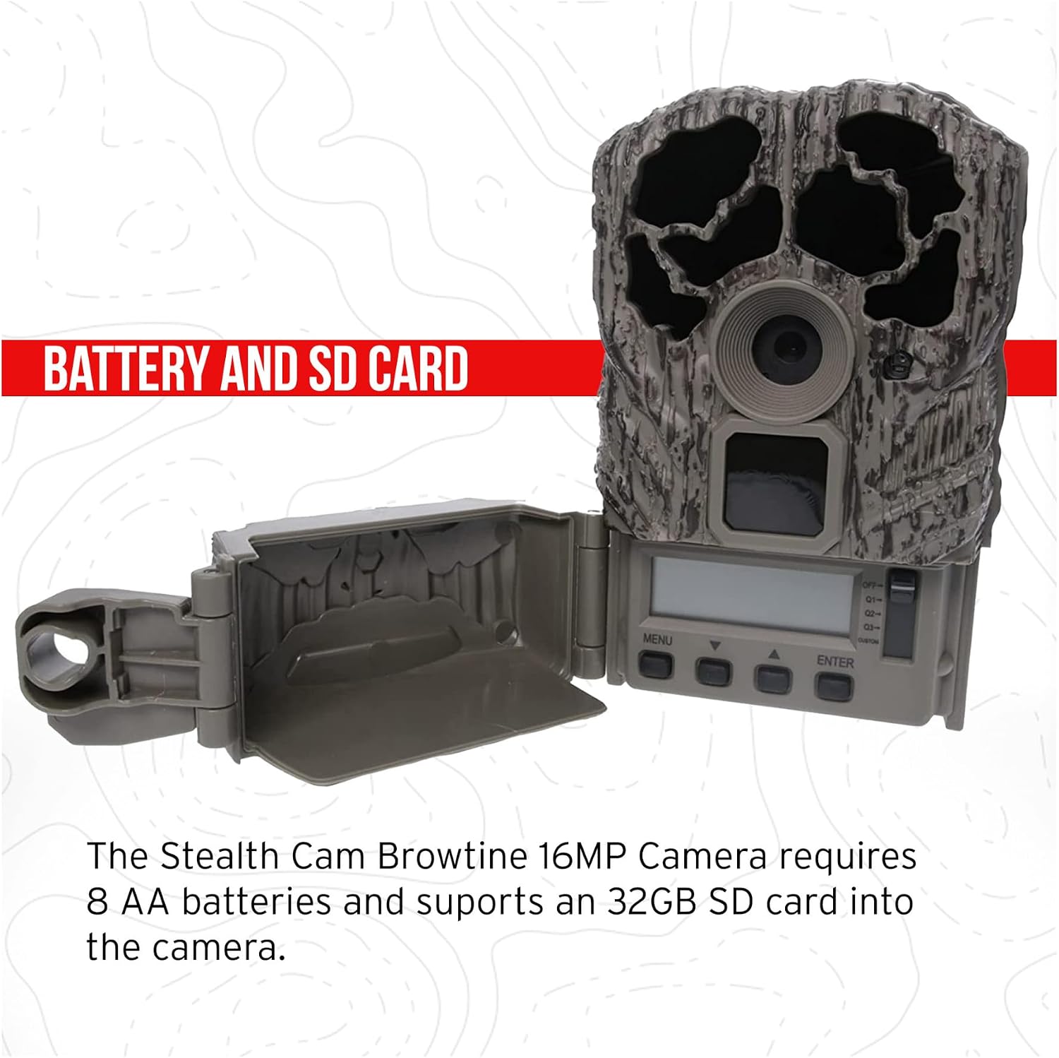 Stealth Cam Browtine 16MP Durable Trail Camera Bundle