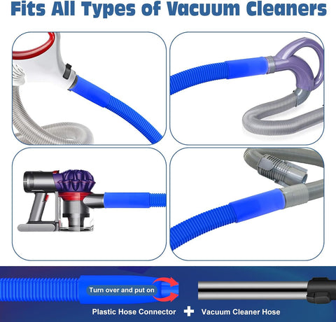 PetOde 2Pcs Dryer Vent Cleaner Kit Universal Vacuum Hose Attachment & Brush