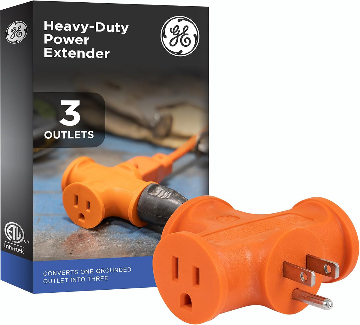 GE Outdoor Outlet Extender, 3 Outlet Multi Plug Splitter