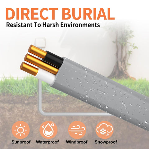 Energeaster 12/2 UF-B 250FT Solid Underground Feeder Direct Burial Cable