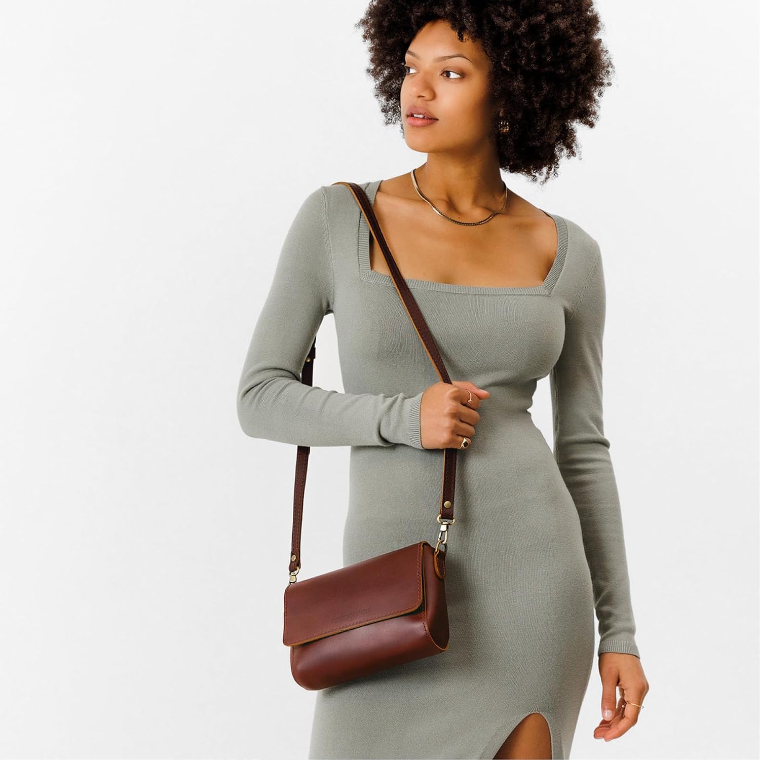 Portland Leather Goods Metro Mini Crossbody Bag for Women - Full-Grain