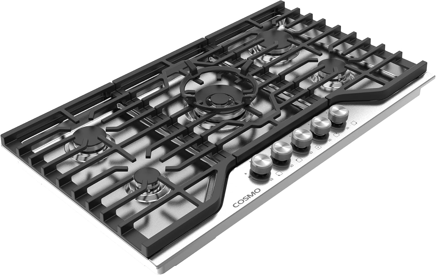 36 in. Vista Collection Drop-in 5 Burner Gas Cooktop in Stainless Steel