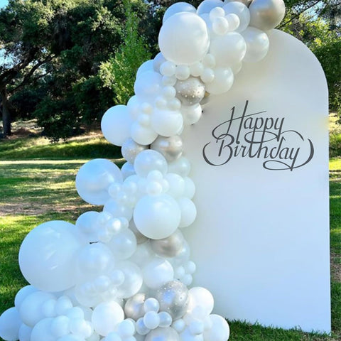 White Balloons 12 inch, White Latex 50pcs Party Balloons