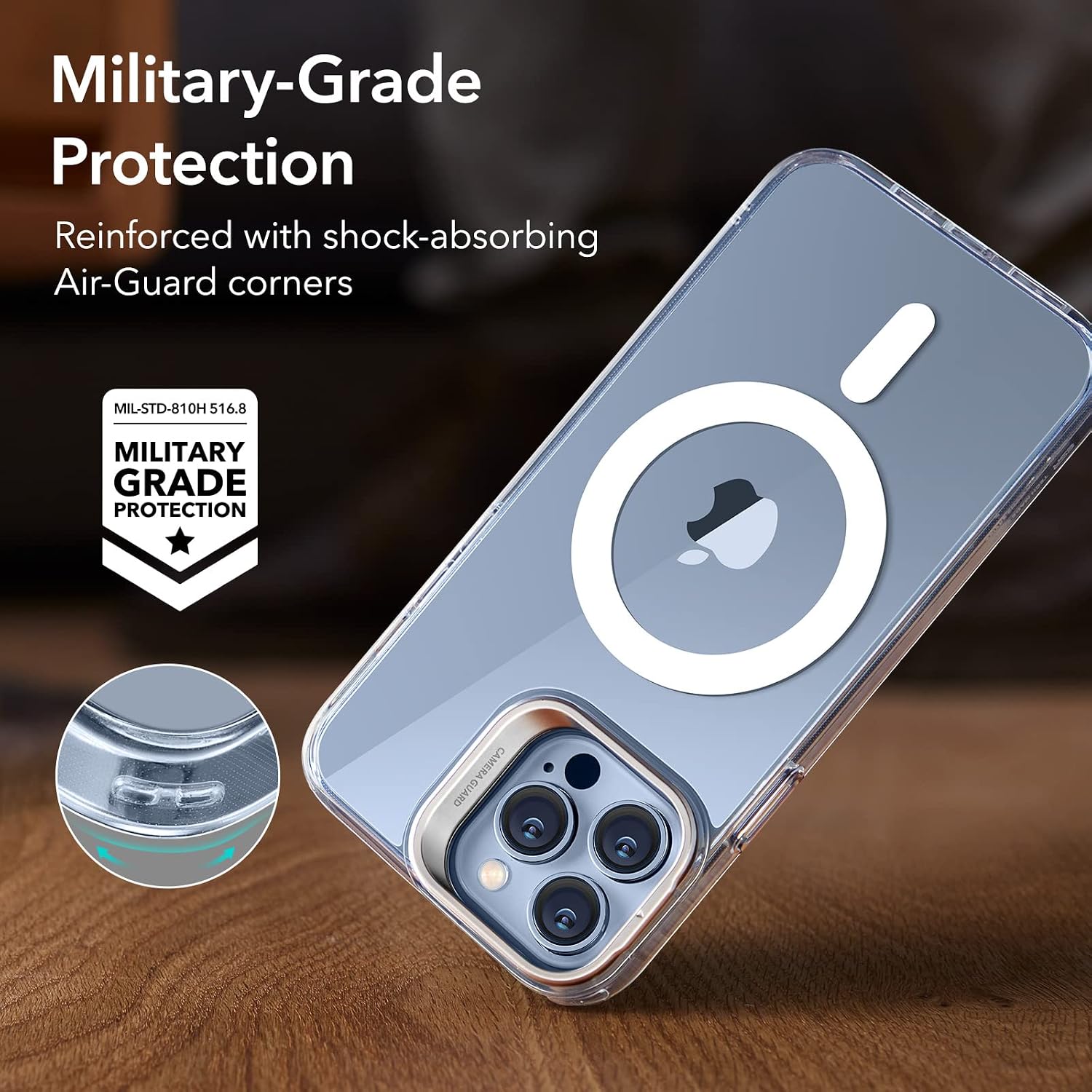 ESR for iPhone 13 Pro Max Case Flex Stand, for MagSafe, Clear