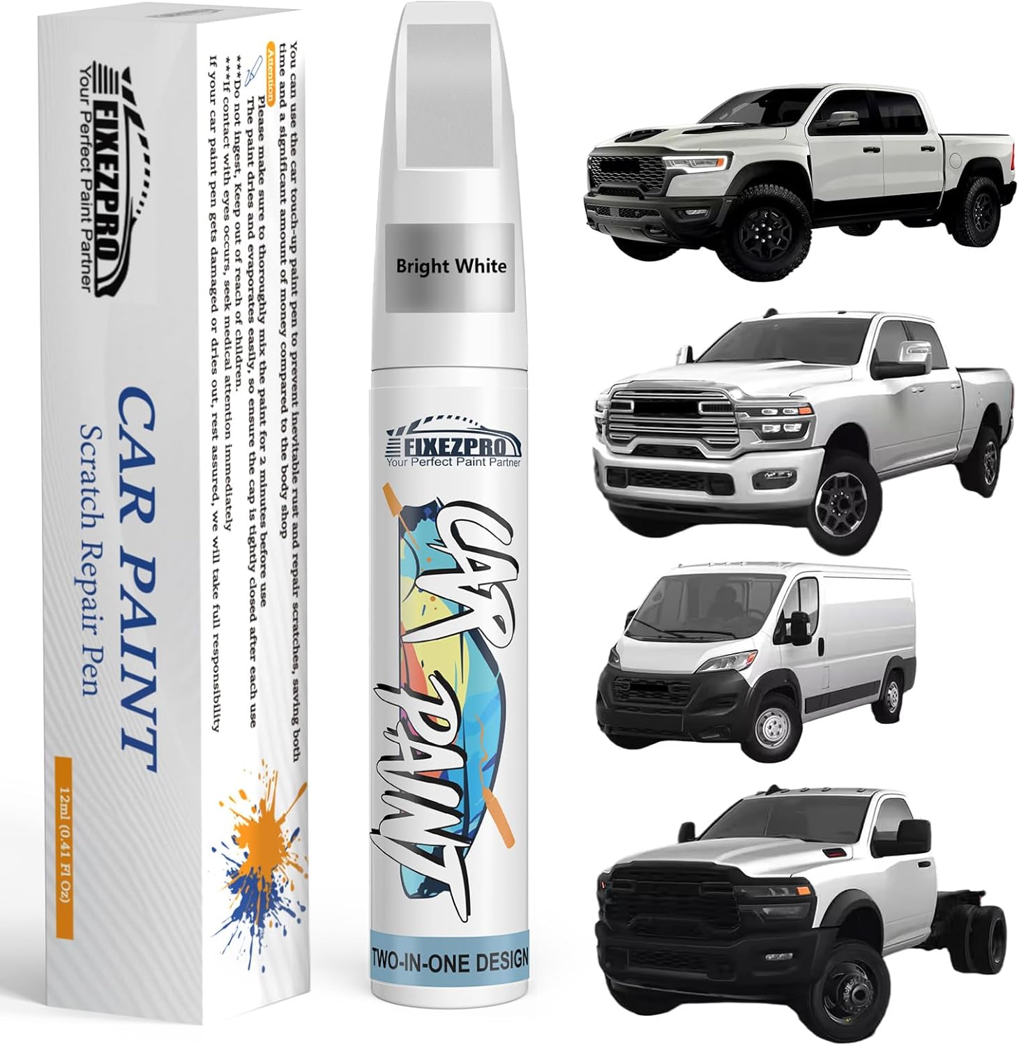 Bright White(PW7/GW7) Touch Up Paint for Ram