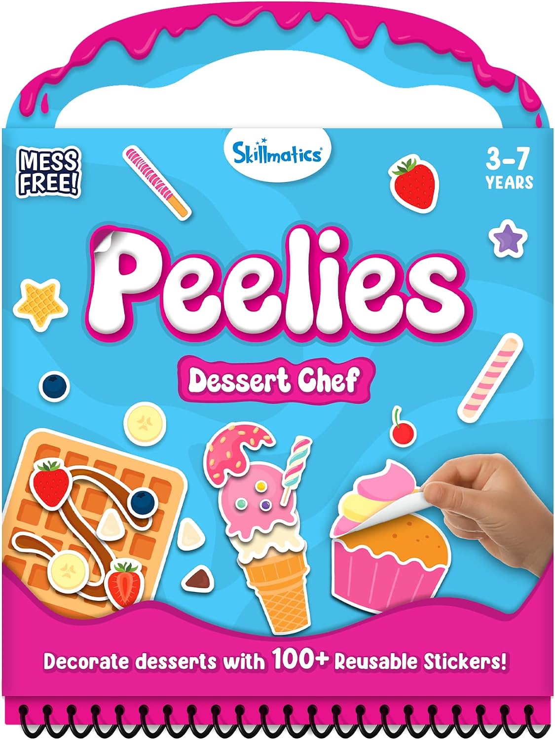 Skillmatics Peelies – Dessert Chef, Reusable Stickers, Gift for Toddlers