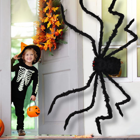 Halloween Outdoor Decorations Giant Spider: 6.5 FT Scary Large Spider Decor
