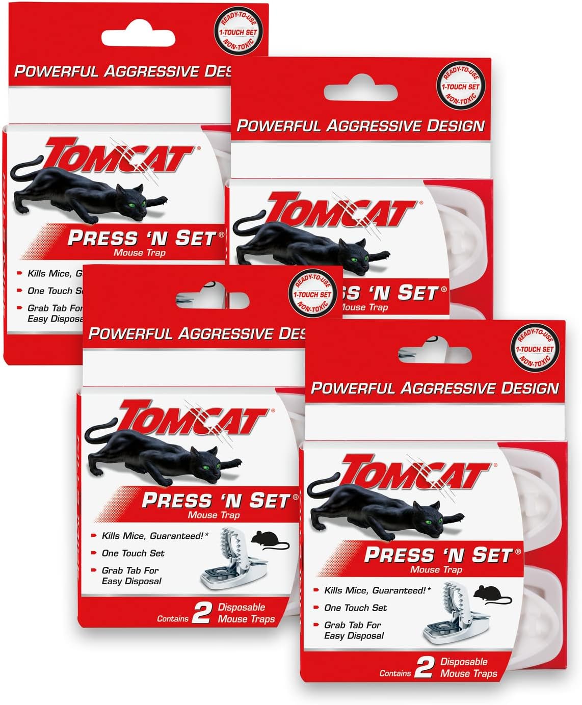 Tomcat Press 'N Set Mouse Trap, 8 Traps