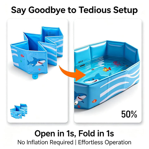 Toddler Bathtub for Shower, Portable & Foldable Bathtub for Kids