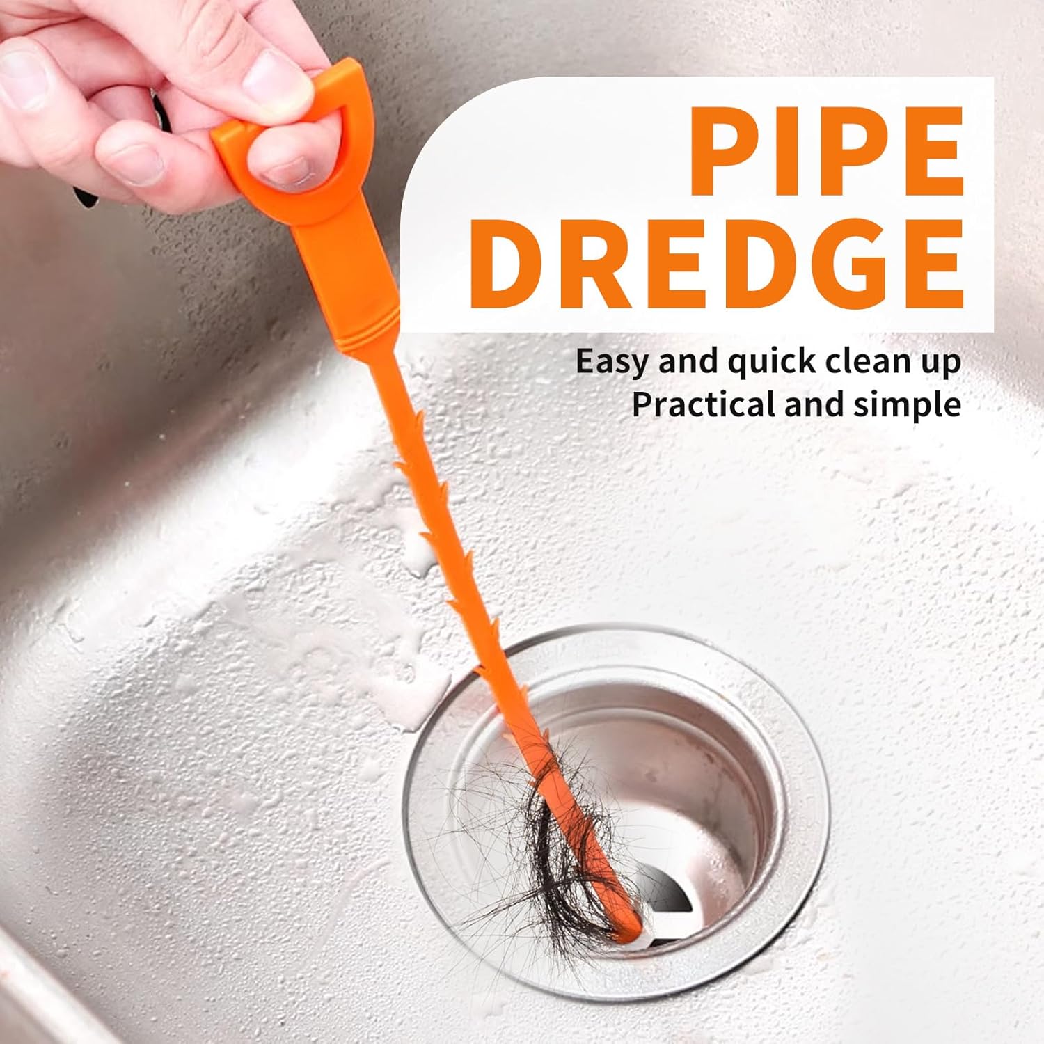 Drain Snake Clog Remover 6 Pack 20 Inch for Sink Shower Tub Toilet