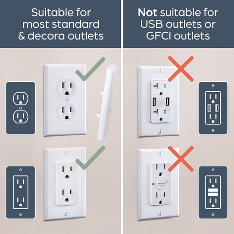Dreambaby CoverPlug Paintable Outlet Plug Cover for Baby Safety -Electrical Wall Plate Socket Guard Protector (4 Pack)
