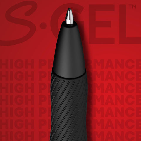 Sharpie S-Gel Gel Pens, Black Barrel, Medium Point (0.7mm), Black Gel Ink, 12 Count - Home, Office, School, Journaling, Writing, Note-Taking, Teacher Supplies