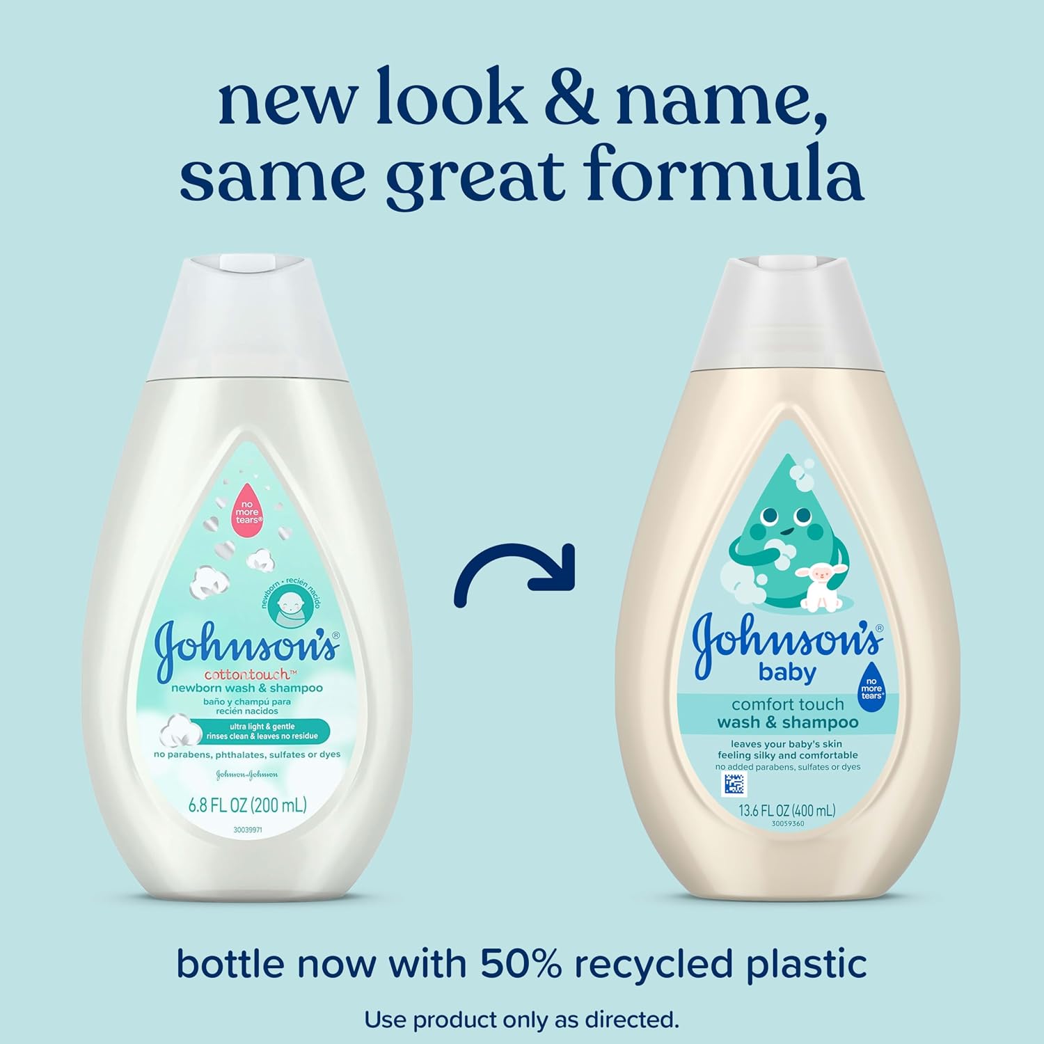 Johnson's Baby Comfort Touch Newborn Baby Wash & Shampoo, 13.6 fl oz