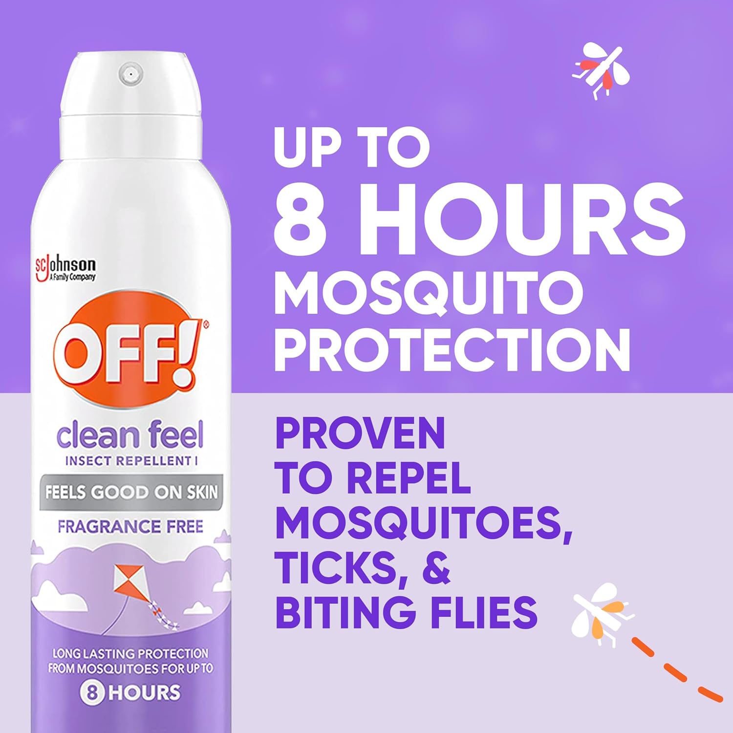 OFF! Clean Feel Picaridin Insect & Mosquito Repellent Bug Spray, 5 oz, 2 pk