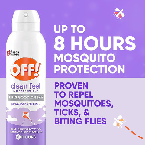 OFF! Clean Feel Picaridin Insect & Mosquito Repellent Bug Spray, 5 oz, 2 pk
