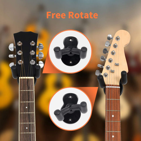 WOGOD Guitar Hanger Wall Mount Guitar Wall Holders Hooks Stands (Guitar Style -5P)