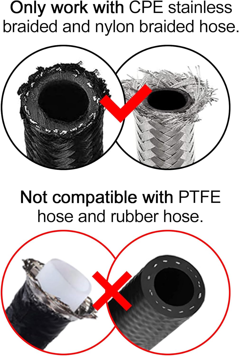 EVIL ENERGY 12AN Hose End Fitting 90 Degree Swivel for CPE Braided Hose Black 2PCS