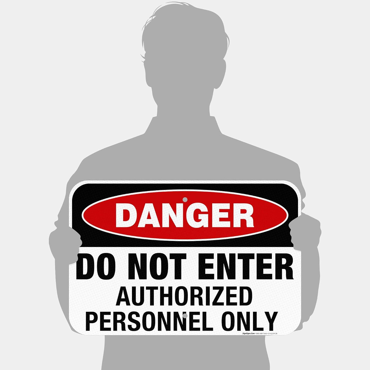 Danger Do Not Enter Authorized Personnel Only Sign,