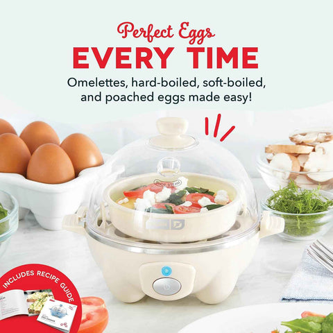Dash Rapid Egg Cooker, 7 Hard Boiled Eggs, Cream
