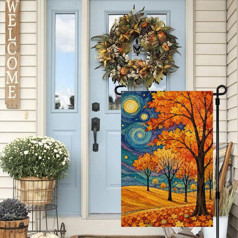 Fall Garden Yard Flag 12x18 Inch Double Sided Outside Porch Decor