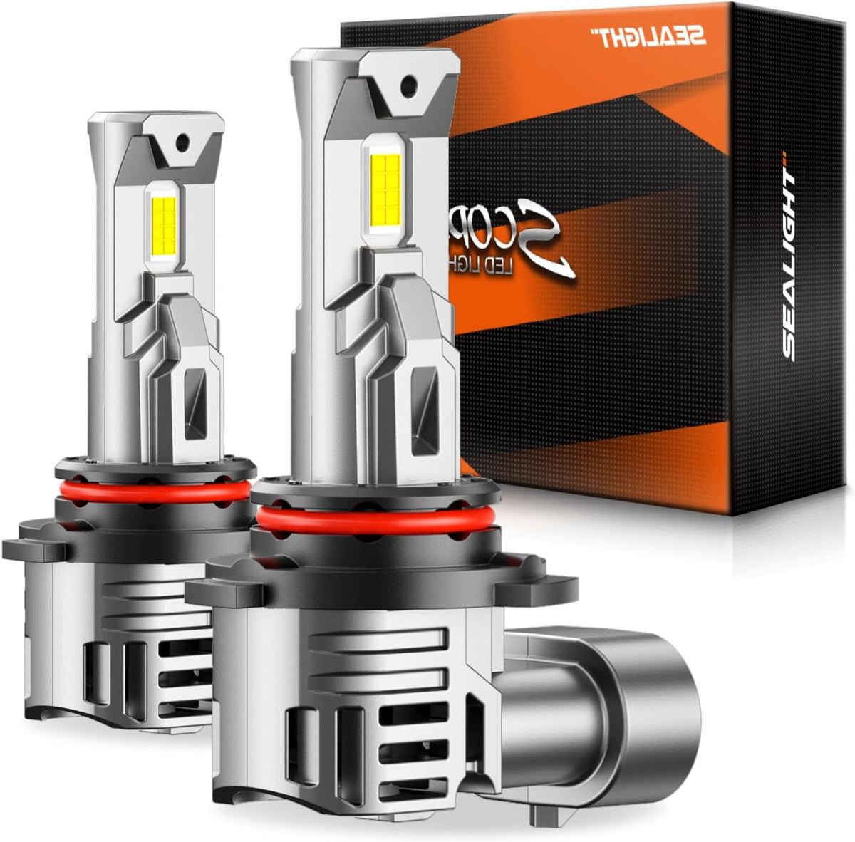 SEALIGHT 9005/HB3 Light Bulbs Combo, 50000LM 1000% Ultra Brightness, Real 1:1 Halogen Mini Size, 6500K Cool White, 60000Hrs Lifespan Pack of 2